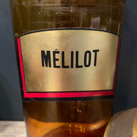 Mélilot: Bocal d'herboriste ancien