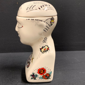 Tatooed phrenology Head - Storage Box