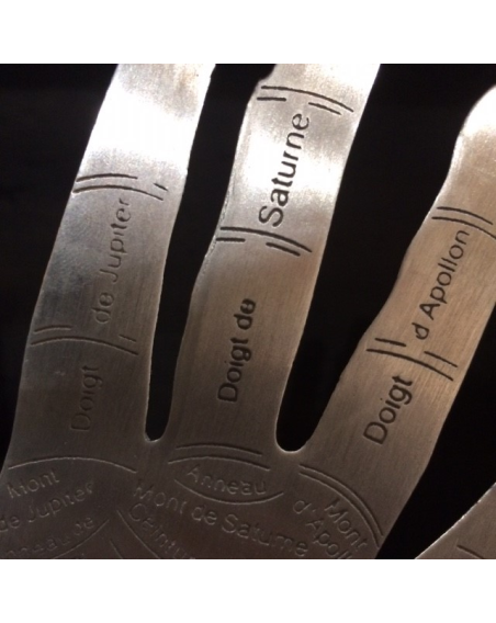 Palmistry hand in metal - Divination Art
