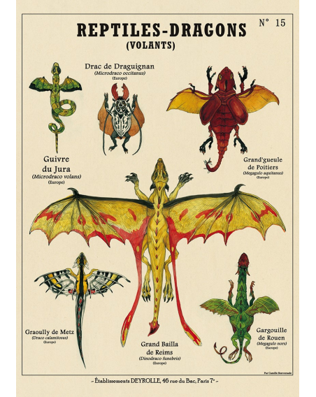 Carte Postale Créatures Fantastiques et Métamorphoses