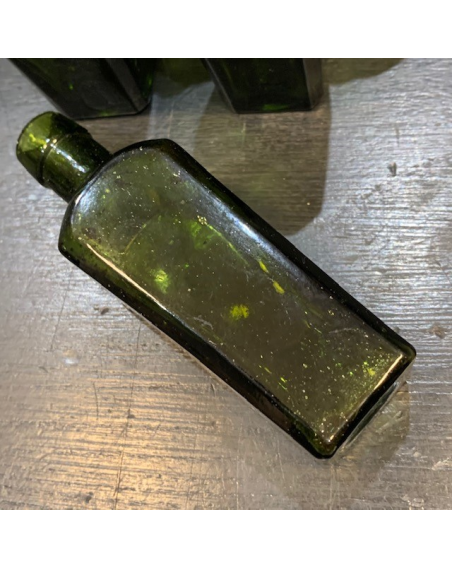 Green glass vial - Old pharmacy bottle