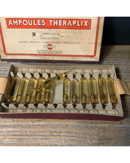Bulb for hypodermic injection - Caffeine (circa 1920) - THERAPLIX