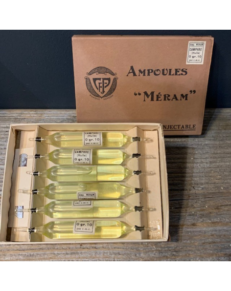 Ampoule pour injection hypodermique - Camphre (1920) - MERAM