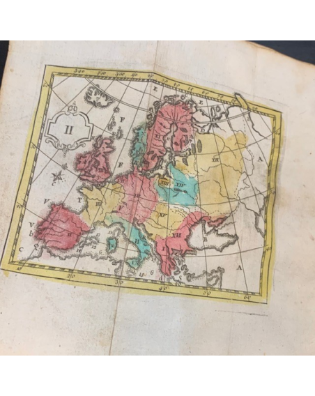 "Atlas des enfans" - children's atlas - Old book of 1790
