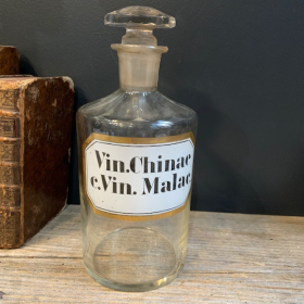 Vin de chine et de Malaga: Flacon de Pharmacie ( Vin.Chinae)