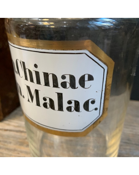 Vin de chine et de Malaga: Flacon de Pharmacie ( Vin.Chinae)