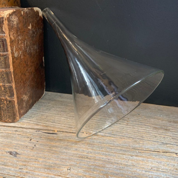 Antique glass laboratory funnel - Size L