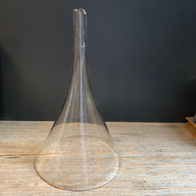 Entonnoir de laboratoire ancien en verre - Taille L