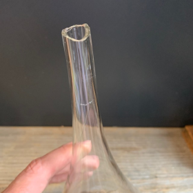 Entonnoir de laboratoire ancien en verre - Taille L