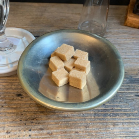 Coupe à sucre pour absinthe - Objet de bistrot en métal argenté - Porte-sucre