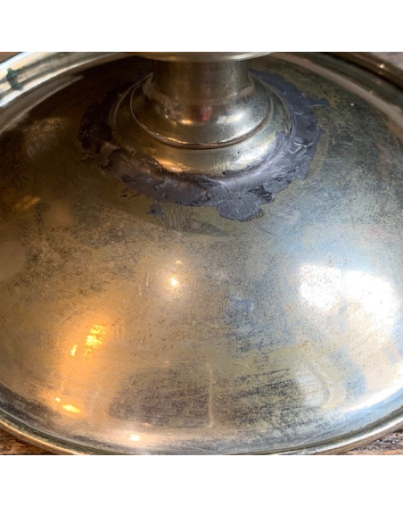 Absinthe sugar bowl - Silver plated bistro item - Sugar holder