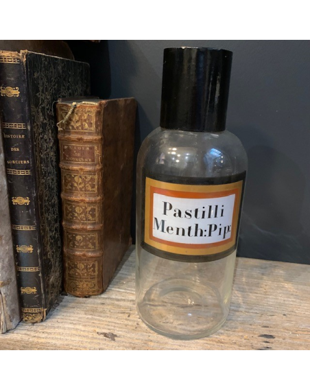 Antique pharmacy jar: Mint Tablets - 19th century