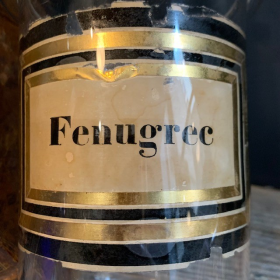 Bonbonnière d'Herboriste ou de Pharmacie - Verre soufflé - Fenugrec