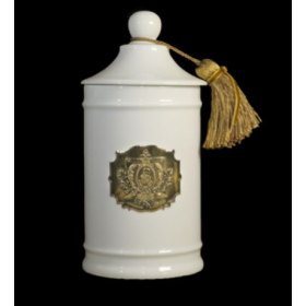 Bougie en pot blanc de Porcelaine de Limoges - Secret d'Apothicaire - 400ml