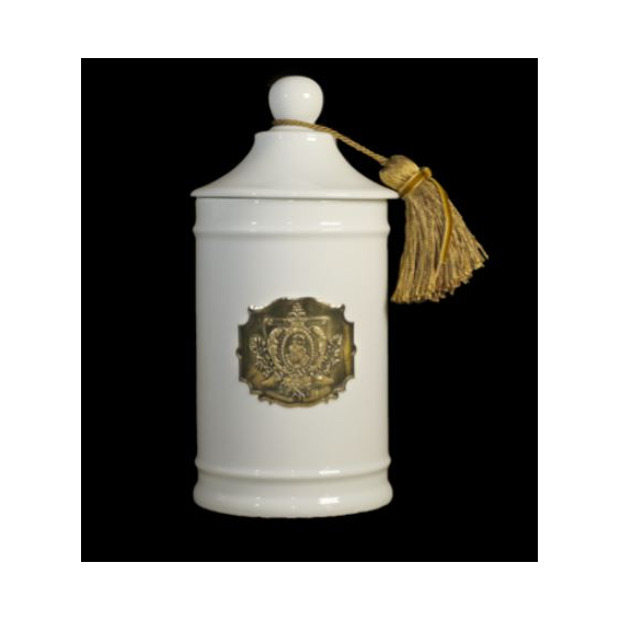 Bougie en pot blanc de Porcelaine de Limoges - Secret d'Apothicaire - 400ml