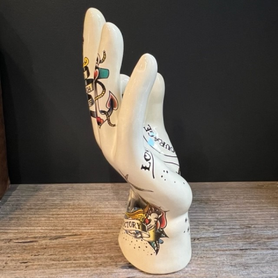 Tatooed phrenology Head - vase