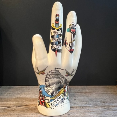 Tatooed phrenology Head - vase
