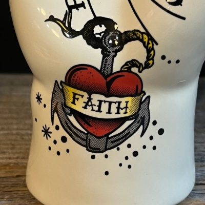 Tatooed phrenology Head - vase