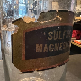 Sulfas magnesicus - XIXème siècle Flacon ancien de pharmacie      LBM
