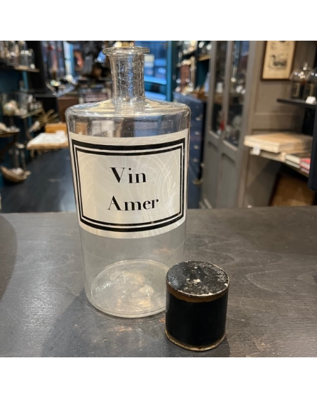 Vin Amer - Flacon de pharmacie ancien