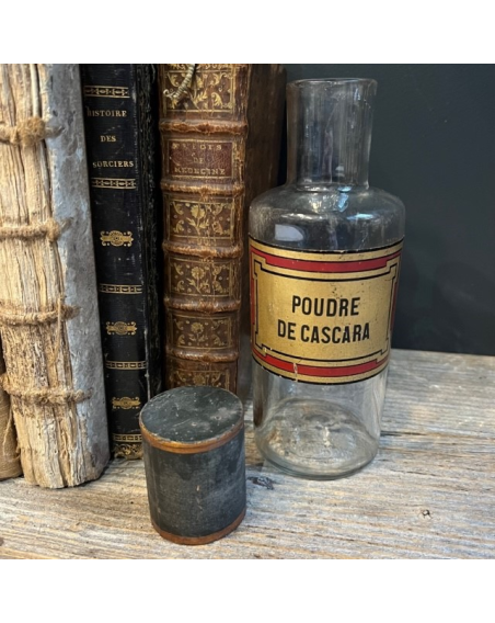Poudre de cascara - Flacon de pharmacie - XIXème siècle