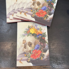 Sketch book: flowery skull - Memento mori