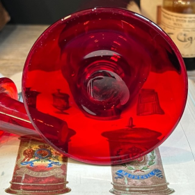 Fiole de vitrine de Pharmacie du 19ème siècle - Verre rouge soufflé