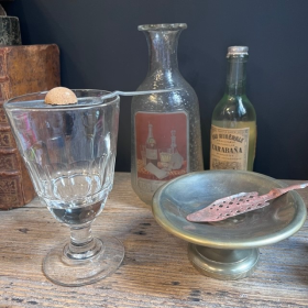 Antique Absinthe glass - Pontharlier model - Blown glass