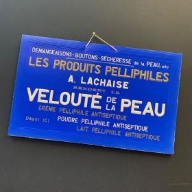 Pelliphilic products - 30/40's avertising signs in embossed cardboard