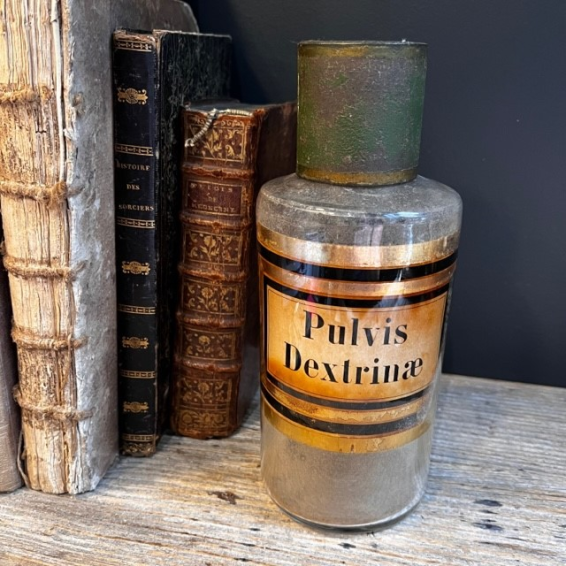 Poudre de Dextrine (Amidon) - Ancien flacon de pharmacie - Pulvis Dextrinae