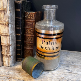 Ginger powder - Antique pharmacy bottle - Pulvis Dextrinae