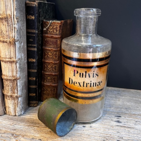 Poudre de Dextrine (Amidon) - Ancien flacon de pharmacie - Pulvis Dextrinae