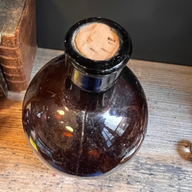 Elixir de Bromure de Potassium - Ancien et grand flacon brun de pharmacie anglaise