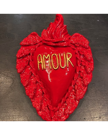 Ex-Voto heart in clay by Cuore di Argilla - votive offering