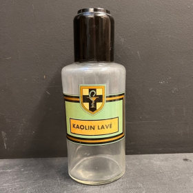 Washed Kaolin - Antique pharmacy bottle with bakelite cap