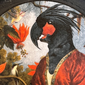 Médaillon Black witchy (Petit) par John Byron - Cacatoès noir - Black Cockatoo