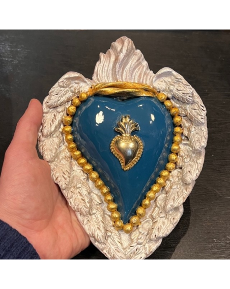 Ex-Voto heart in clay by Cuore di Argilla - votive offering