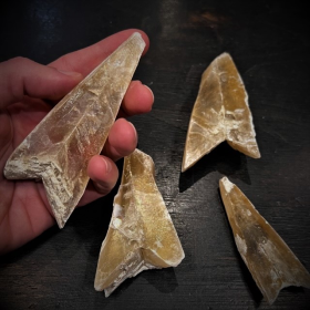 Spearhead gypsum crystal from Seine et Marne