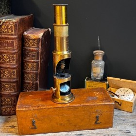Antique drum microscope for...