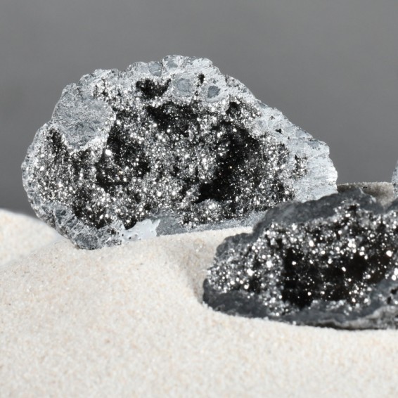 Géode de quartz argent - Modèle Moyen