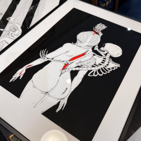 "La Tempérance": print realized by La Satanée