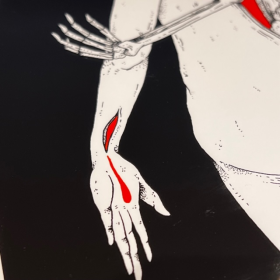 "La Tempérance": print realized by La Satanée