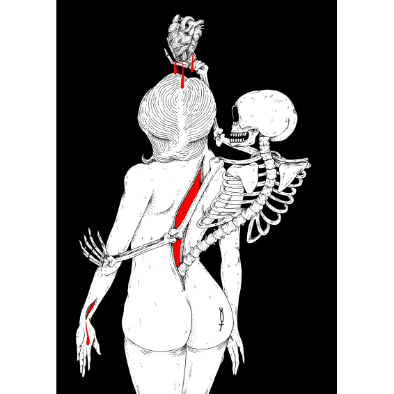 "All we love we leave behind": Digigraphie réalisée par La Satanée