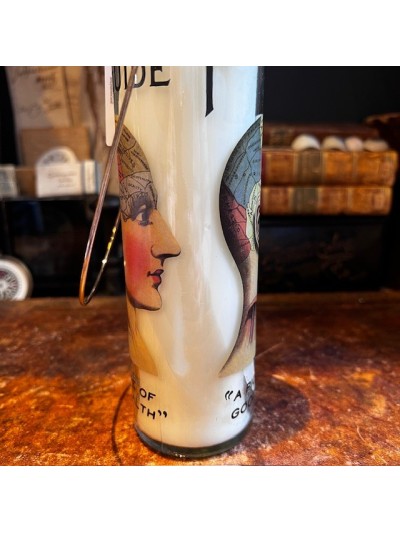 Bougie en verre parfumée - Phrénologie - Ambre noir et cuir
