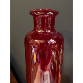19th century pharmacy display jar - Blown red glass