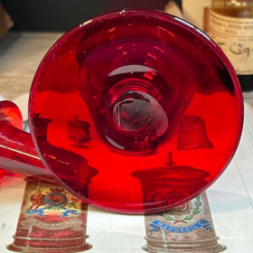 19th century pharmacy display jar - Blown red glass