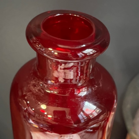 19th century pharmacy display jar - Blown red glass