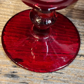 19th century pharmacy display jar - Blown red glass