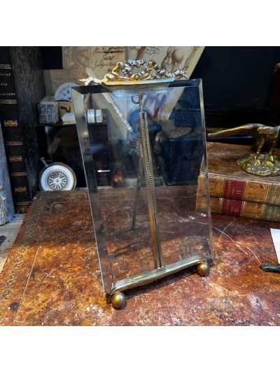 Antique beveled glass and...