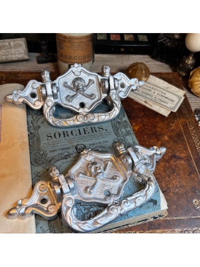 Antique Coffin handle - Skull and crossbones 1900/1930